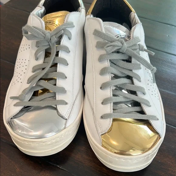 P448 White Sneakers with Metallic Accents - Picture 9 of 11